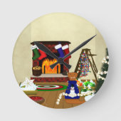 Oliver Decorates voor Kerstmis Ronde Klok (Voorkant)