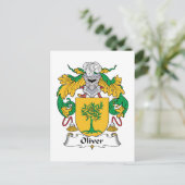 Oliver Family Crest Briefkaart (Staand voorkant)