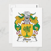 Oliver Family Crest Briefkaart (Voorkant / Achterkant)