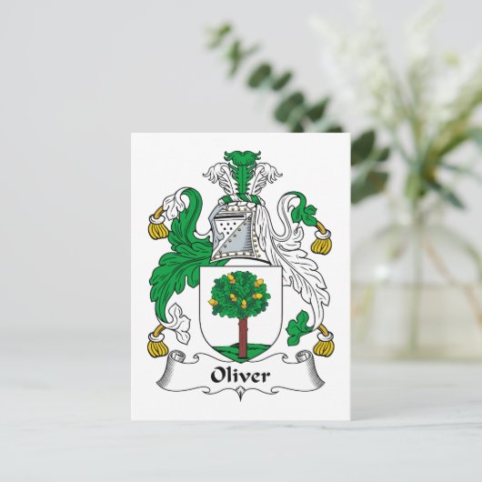 Oliver Family Crest Briefkaart (Staand voorkant)
