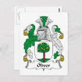Oliver Family Crest Briefkaart (Voorkant / Achterkant)