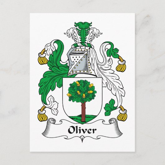 Oliver Family Crest Briefkaart (Voorkant)