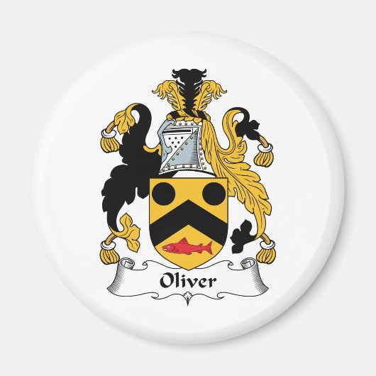 Oliver Family Crest Magneet (Voorkant)