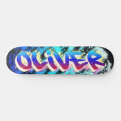 OLIVER Gepersonaliseerd Graffiti Skateboard (Horizontaal)