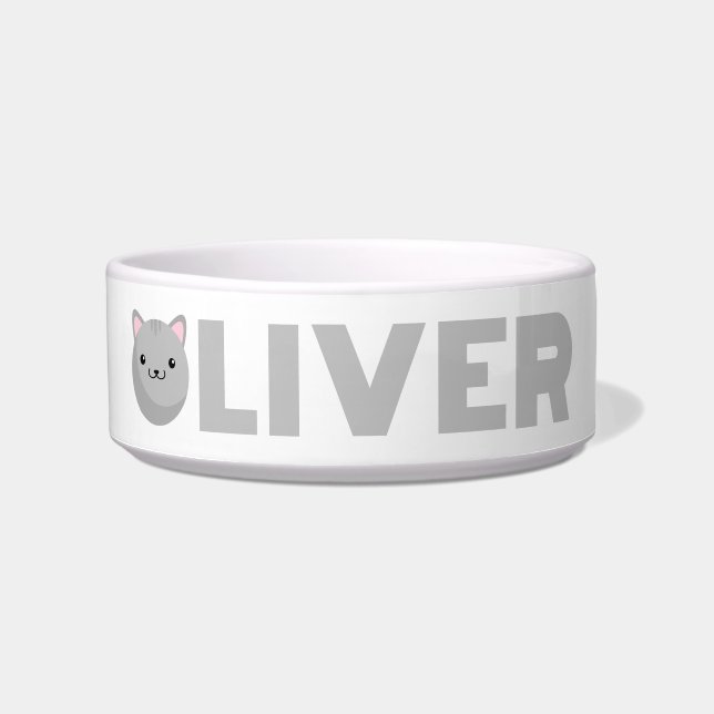 Oliver Grey of Ginger Cat Bowl Voerbakje (Voorkant)