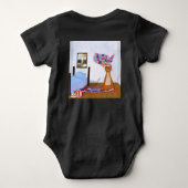 Oliver houdt van reizen-slaapkamer, kaart, en Brie Romper (Achterkant)