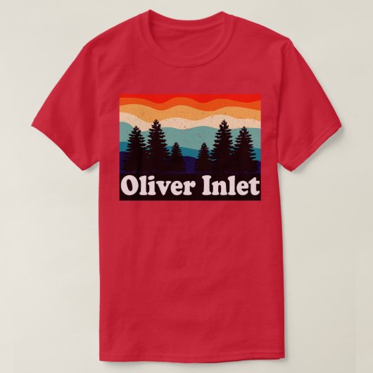 Oliver Inlet Alaska Retro T-shirt (Design voorkant)