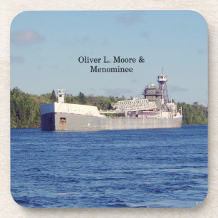Oliver L. Moore en Menominee 6 plastic onderzetter