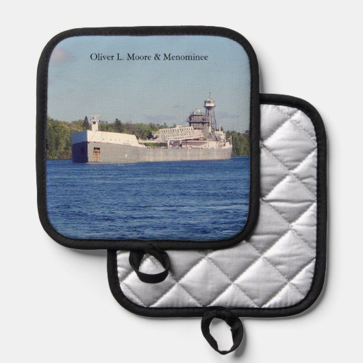 Oliver L. Moore & Menominee pot houder (Voorkant / Achterkant)
