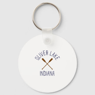 Oliver Lake Indiana Buitenactiviteiten Vintage Sleutelhanger