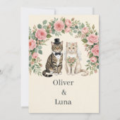 Oliver & Luna Bruiloft– Kattenkoppel Kaart (Achterkant)