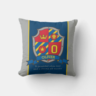 Oliver naam betekent schild rood blauw kussen