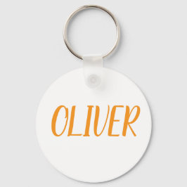 Oliver naam metalen ringsleutelhanger sleutelhanger