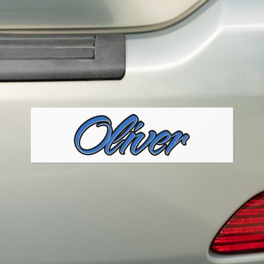Oliver Name blue Aufkleber Sticker Autoaufkleber (Op auto)