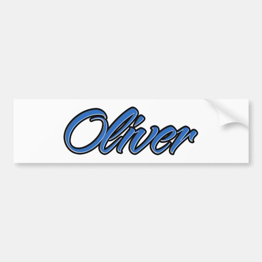 Oliver Name blue Aufkleber Sticker Autoaufkleber (Voorkant)