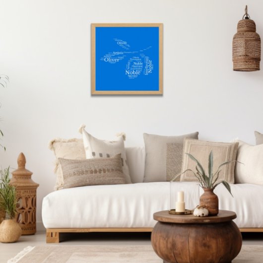 Oliver Name Cloud  Poster