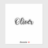 Oliver Name - handgeschreven kalligrafie Sticker (Vel)
