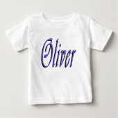 Oliver, Name, Logo, Baby's White T-shirt (Voorkant)