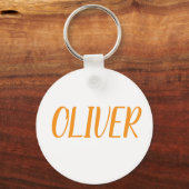 Oliver name Metal ring keychain (Achterkant)