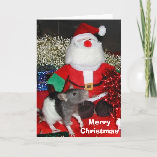 Oliver ontmoet Kerstman Feestdagen Kaart (Voorkant)