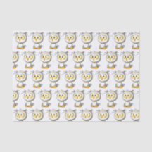 Oliver Owl Baby shower Tissue Gift Wrap