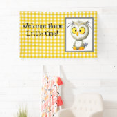 Oliver Owl Yellow & White Welcome Home Banner (Insitu)