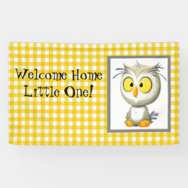 Oliver Owl Yellow & White Welcome Home Banner