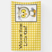Oliver Owl Yellow & White Welcome Home Banner (Verticaal)