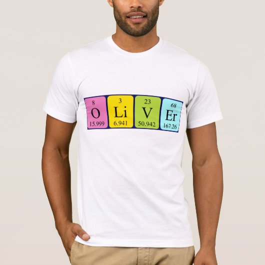 Oliver periodiek table name shirt (Voorkant)