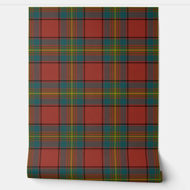 Oliver Red Tartan Plaid Schotse Clan Behang (Afrollen)