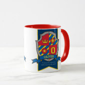 Oliver ridder schild rood blauw naam betekent mok (Voorkant rechts)