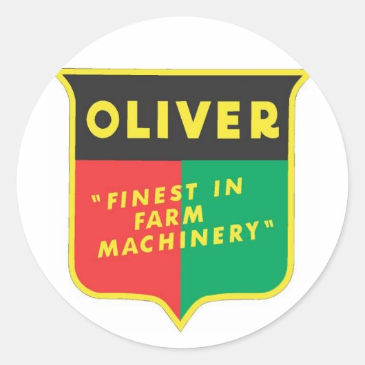 Oliver Ronde Sticker (Voorkant)