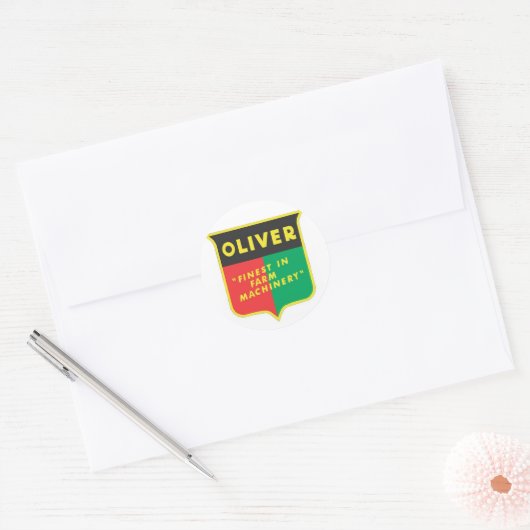 Oliver Ronde Sticker (Envelop)