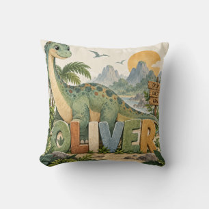 Oliver Schattige Dinosaur Kinderen Worp Kussen