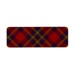 Oliver tartan red yellow blue plaid etiket