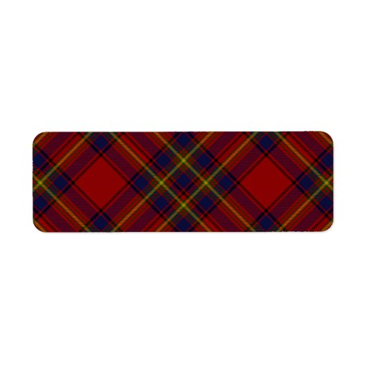 Oliver tartan red yellow blue plaid etiket (Voorkant)