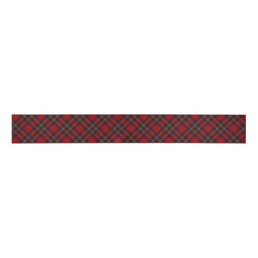 Oliver tartan red yellow blue plaid grosgrain lint (Voorkant)