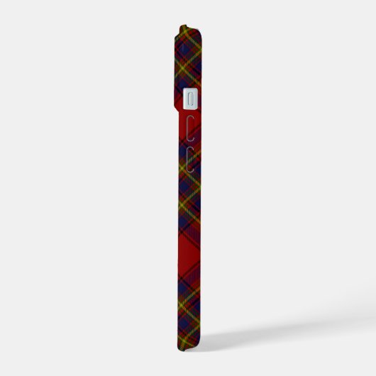 Oliver tartan red yellow blue plaid iPhone 15 case (Linkerkant)