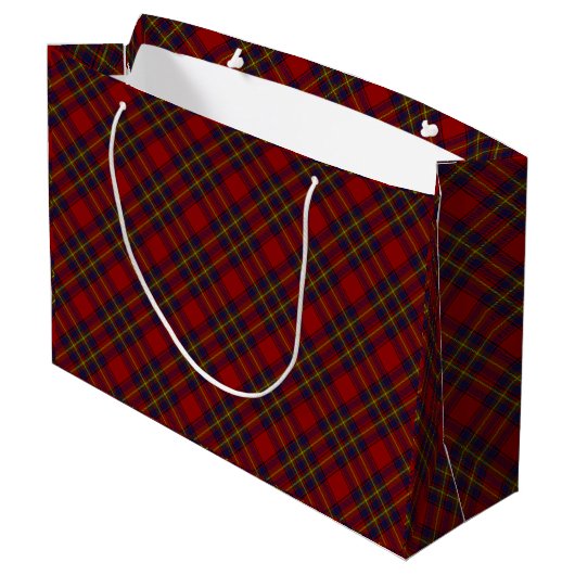 Oliver tartan red yellow blue plaid large cadeautasje (Achterkant Gekanteld)