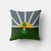 Oliver The Otter and Field of Shamrocks Throw Pill Kussen (Achterkant)