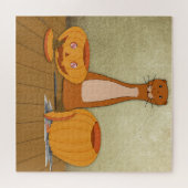 Oliver The Otter Carves a Pumpkin Legpuzzel (Horizontaal)