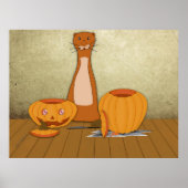 Oliver The Otter Carves a Pumpkin Poster (Voorkant)