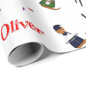 Oliver The Otter Christmas Random Pattern Cadeaupapier (Rol Hoek)
