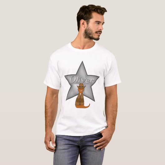 Oliver The Otter Cowboy of the Wild West T-shirt (Voorkant volledig)