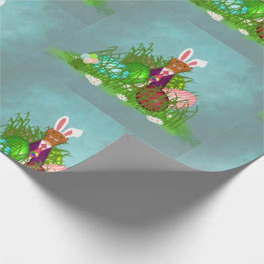 Oliver The Otter en de Great Easter Egg Hunt Cadeaupapier (Hoek)