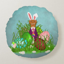 Oliver The Otter en de Great Easter Egg Hunt Rond Kussen