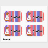 "Oliver The Otter I Voted Sticker" on Background Rechthoekige Sticker (Vel)