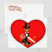 Oliver The Otter in Heart - Valentijnsdag Cerami Briefkaart (Voorkant / Achterkant)