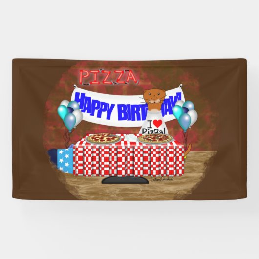 Oliver The Otter is 6 Years Old. Happy Birthday Spandoek (Horizontaal)
