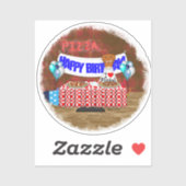 Oliver The Otter is 6 Years Old. Happy Birthday Sticker (Vel)